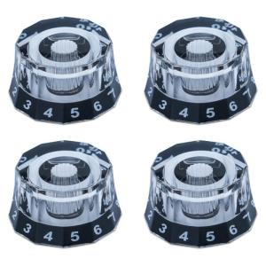 4Pcs Guitar Knob Round Volumes Tone Control Knobs Replacement Speed Control Knobs for Electric Bass Guitar Accessories