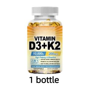Vitamin D3 K2 2-in-1 capsule Support for Bone and Immune Heath Teeth Muscle Heart Function 120pcs