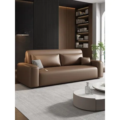[Pre Order] Smart electric sofa bed living room small apartment fully automatic remote control double foldable sofa
