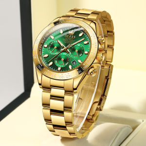 นาฬิกากันน้ำอัตโนมัติเต็มรูปแบบสำหรับผู้ชายแฟชั่นสแตนเลสสายเหล็กนาฬิกาข้อมือผู้ชายอัตโนมัติสีเขียวเรืองแสงผีน้ำ