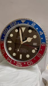 Wall clock hall room metal luminous battery mirror wall clock Daytona water ghost logFast shipping