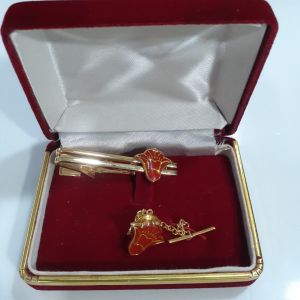 Bộ kẹp cà vạt ghim cài áon Japan vintage cổ điển sưu tầm second hand