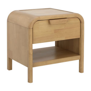 INDEX LIVING MALL โต๊ะข้างเตียง รุ่นอาโอโมริ - สีวอร์ม โอ๊ค
