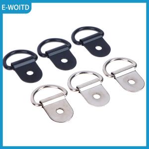 【E-WOITD】 10pcs Stainless Steel D Shape Pull Hook Tie Down Anchors Ring Iron Cargo Tie Down Ring For Trailers RV Boats Accessories