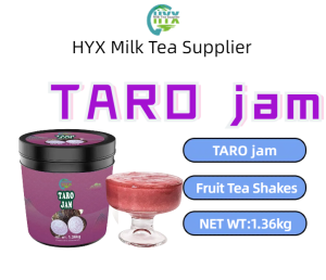 HYX TARO JAMGOOD FOR MILKTEA WALLING TARO FLAVORED BEST SELLER TARO MILKTEA BOBAPUREE TEA BASED MILKTEA FLAVOR BUBBLE MILKTEA RAW MATERIALS MILKTEA BOBAPURE TARO 1.36kg