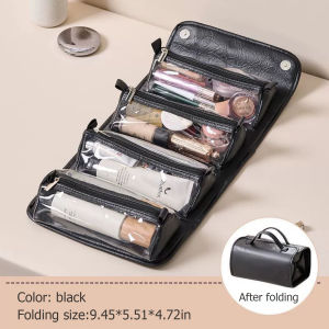 4-in-1 Detachable Cosmetic Bag Foldable Makeup bag Travel Organizer with Removable Compartments & Waterproof