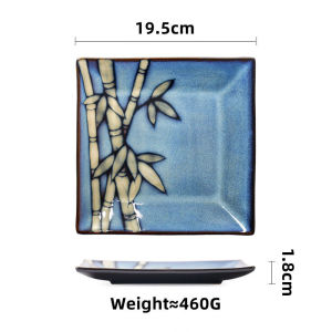 Omk phong cách Nhật Bản tre loạt gốm đĩa ăn tối cá dài tấm đĩa vuông