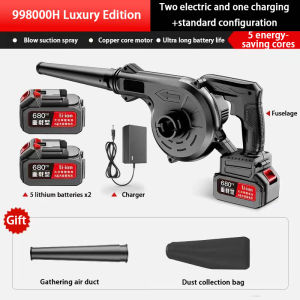 【In stock】Electric Cordless Leaf Blower and Vacuum with 2x 6Ah Batteries and Collection Bag