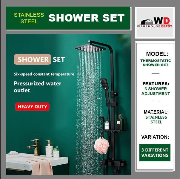 4 in 1 Bathroom Shower Set with Faucet Water Saving Square 360 ° rotation Shower Set | Lazada PH
