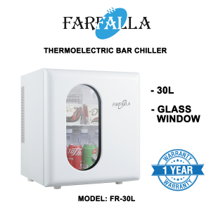Farfalla FR-30L | 30L Mini Bar Chiller | Thermoelectric | Glass Window | Recessed Handle