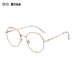 OQ BOGA 4 Màu Sắc Kim Loại Thời Trang Đa Giác Khung Chống Bức Xạ Ánh Sáng Xanh Máy Tính Kính Nam Nữ Bảo Vệ Mắt Kính Mắt