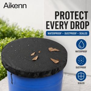 Water Barrel Cover Oxford Cloth Waterproof Dustproof Sealed Lid Outdoor Garden Rainwater Storage Protector