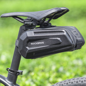 ROCKBROS1.7L Bicycle Bag Waterproof Rear Large Capatity Quick Release Seatpost Shockproof Double Zipper Rear Bag