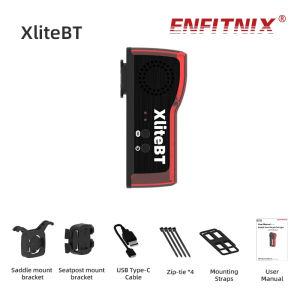 Đèn Hậu Xe Đạp Enfitnix XliteBT Tự Động Kèm USB-C IPX6 Chống Trộm