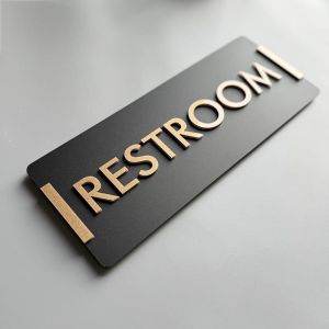 Premium Acrylic Door Sign Washroom Plaque Office Restroom Sign Hotel Wall Sticker
