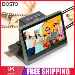 BOSTO Film and Slide Scanner for 135 Film(36*24mm)/126KPK /110 Film/Super8/ Monochrome/Slide to Digital JPEG Photos Built-in 16GB Memory 7 LCD Screen Free APP Support 48W Pixels Display Connect with PC Computer TV Compatible with Windows XP/Vista/7/8/10