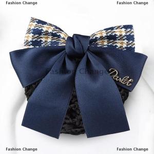 [COD] Fashion Change Vocational Nurse Airline Stewardess Hair Net Pocket Accessories Elegant Hair Bow Work Hairpin
