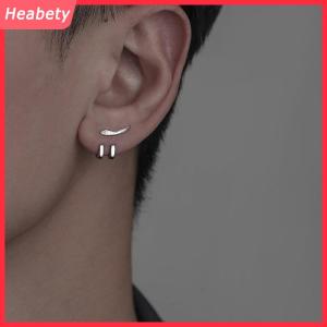 Heabety Khuyên tai punk mới cho nam khuyên nụ hai công dụng tháo rời được hạt charm đính tai kiểu chấu trang sức thời trang