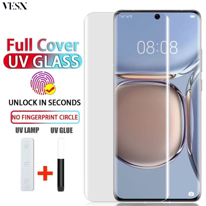 UV Liquid Glue Full Tempered Glass Screen Protector For VIVO V40 V30 ...