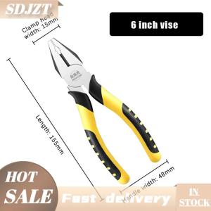 Pliers heavy duty 6 inch wire pliers broken wire sharp nose pliers vise tiger skin handle hardware hand tools