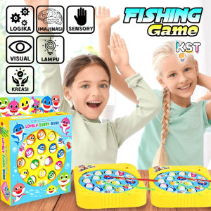 Fishing Game Mainan Memancing Ikan Mainan Pancing\Pancingan Ikan Magnet Mainan Cowok 4 Tahun