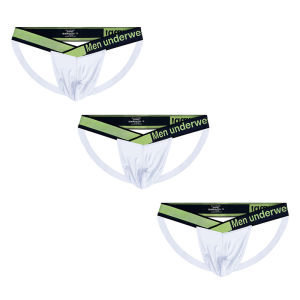 CMENIN PUMP 3Pcs New Brand Cotton Mens Thong And G String Man Underpants Hip Raise Tanga Men Underwear Jockstrap Panties MP246
