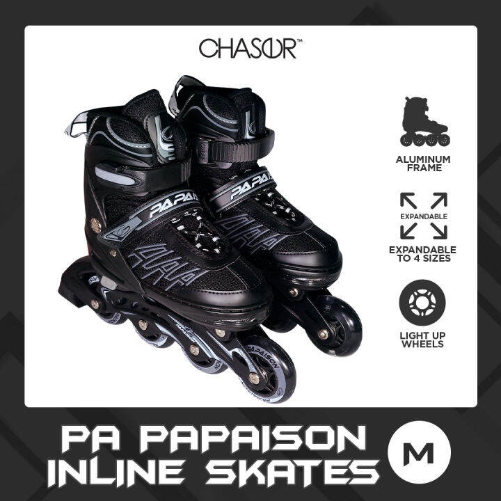 Papaison Adjustable Inline Skate Roller Skating Shoes Roller Skates ...