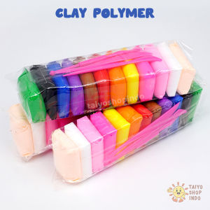 TAIYO Clay Polymer Set Soft Dough 12 Warna Lilin Malam Plastisin Edukasi Kreatif Mainan Anak