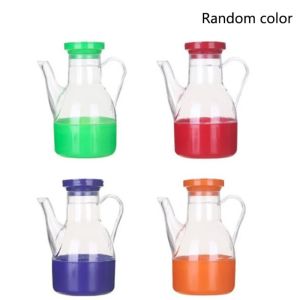 anhey oil spray bottle Leakproof Transparent Gravy Boats with Handle Plastic Oil Dispenser Household Not Fragile Vinegar Bottle Soy Sauce
