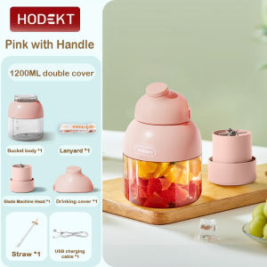 HODEKT Juicing Cup 1200ML Portable Outdoor Wireless Electric Juicer Blender Juicer USB Rechargeable