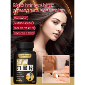 【Visible Gray Hair Reduction】Root Nourishing Black Hair Supplement 9 Herbal Nutrients Tablets Gray Hair Solution/Black Hair Care/Natural Hair Growth/Hair Health Support/Herbal Supplement
