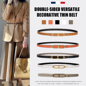 Gorich Women's Spaghetti Belt Suit Dress & Fashionable Doublesided Belt