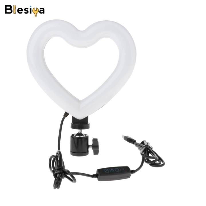 Blesiya Đèn LED Tròn Hình Trái Tim Dành Cho Máy Tính Xách Tay/Đèn Máy Tính Bộ Đèn Hội Nghị Video/Hội Nghị Video, Đèn Sống Để Trang Điểm, Chụp Ảnh Tự Sướng, Video, Ảnh