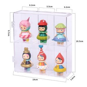 กล่องโชว์ กล่องอะคริลิค กล่องใส่โมเดล แบบ 6 ช่อง พร้อมส่ง