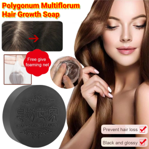 Polygonum Multiflorum Handmade Hair Growth Soap Anti Hair Loss Moisturizing Volumizing White To Black Solid Shampoo