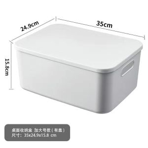READY STOCK❤️Multipurpose Storage Box Organizer Basket With Lid Portable Home Office Kitchen Bathroom/ Kotak Simpanan