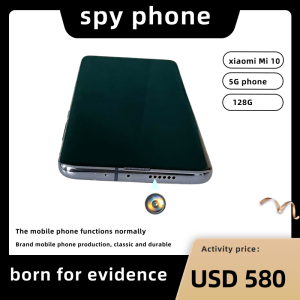 Xiaomi Mi 10 5g Mobile Phone Spy Camera Lock Screen Recording Pinhole Secret Camera spy cam 128G