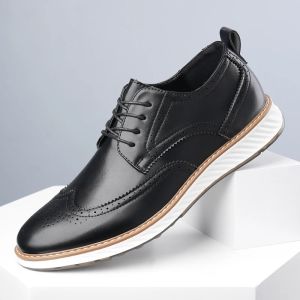 Brock carved leather shoes business trip Derby shoes 2026 spring collection mens casual business shoes office shoes for men plus size 462026.