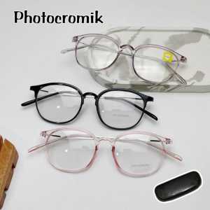 Kacamata photocromic 2124 Blueray Anti Radisi Frame Elastis Optik Wanita Pria New