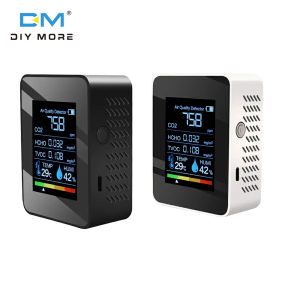 Diymore 5-in-1 Carbon Dioxide Detector formaldehyde phát hiện hcho/TVOC/CO2/nhiệt độ/độ ẩm giám sát chất lượng không khí Loại C giao diện