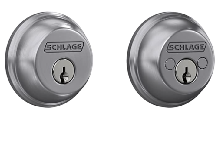 Schlage%20Double%20Cylinder%20Deadbolt%20-%20Satin%20Chrome%20Model:%20B62N%20626%20Made%20in%20Mexico%20-%20Image%203