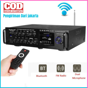 COD Cepat Sunbuck Bluetooth EQ Audio Amplifier Home Theater FM 2000W DC12V / AC 220V -TAV6188BT / Ampli Super Bass Buat Karoke power Amplifier Subwoofer Mixer murah dicas dc aki
