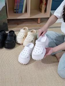 [Free Shipping] 2026 Summer New Thick-Soled Clog Shoes For Women Height-Increasing Garden Shoes Non-Slip Soft-Soled Closed-Toe Slippers Sandals For Outdoor Wear