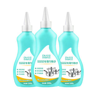 Stainless Steel Pan Bottom Blackening Remove Heavy Grease Cleaner Gel Black Residue Remover For Cookware Kitchen Grease & Carbon Cleaner Pot Cleaner Paste Stainless Steel Cleaner Eco-Friendly Pot Scouring Cream Heavy Duty Scouring Non-Scratch Formula