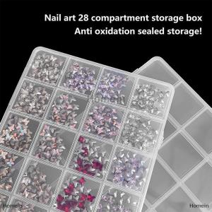[COD] Homein Multifunctional Clear Plastic Organizer Box With Grids Container Nail Art Storage Box For Beads Organizer Art Diy Jewelry