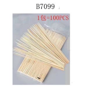 Fu Billion 100pcs/pack BBQ bamboo skewers sturdy disposable barbecue fruit wooden skewers barbecue party food