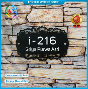 NOMOR RUMAH AKRILIK / ACRYLIC VINTAGE ORNAMENT SERIES 02 / PLAT AKRILIK
