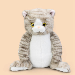 JOJO CASTLE New Cute Simulation Cat Plush Toys Soft Stuffed 5 Colour Kitten Model Fake Cat Realist Animals Kids Girls Valentines Day Gift