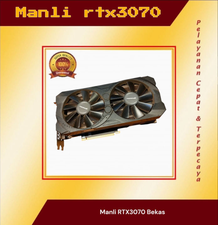 MANLI GEFORCE RTX 3070 RTX3070 8GB GDDR6 LHR DUAL FAN Bekas