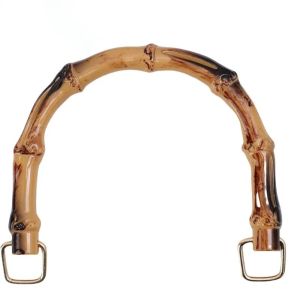 LUQIU Curved Bamboo Handbag Handle Plastic Retro Semicircle Bags Handgrip DIY Handles Handheld